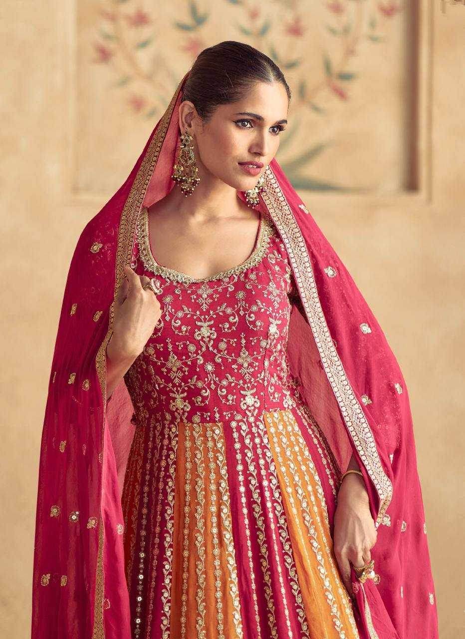 Chinon Embroidery Designer Gowns - MYLUXURY LANE ENTERPRISE